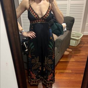 Black FARM RIO Maxi Romper
